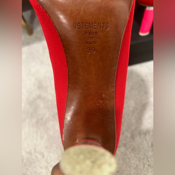 100% AUTHENTIC Vetements lighter heels SIZE 39 - Picture 4 of 6